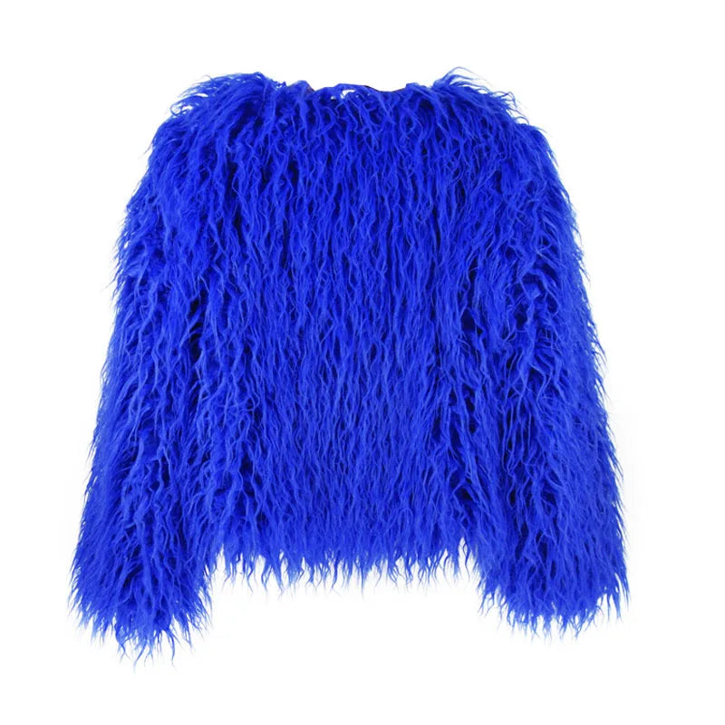 Blue fluffy jacket
